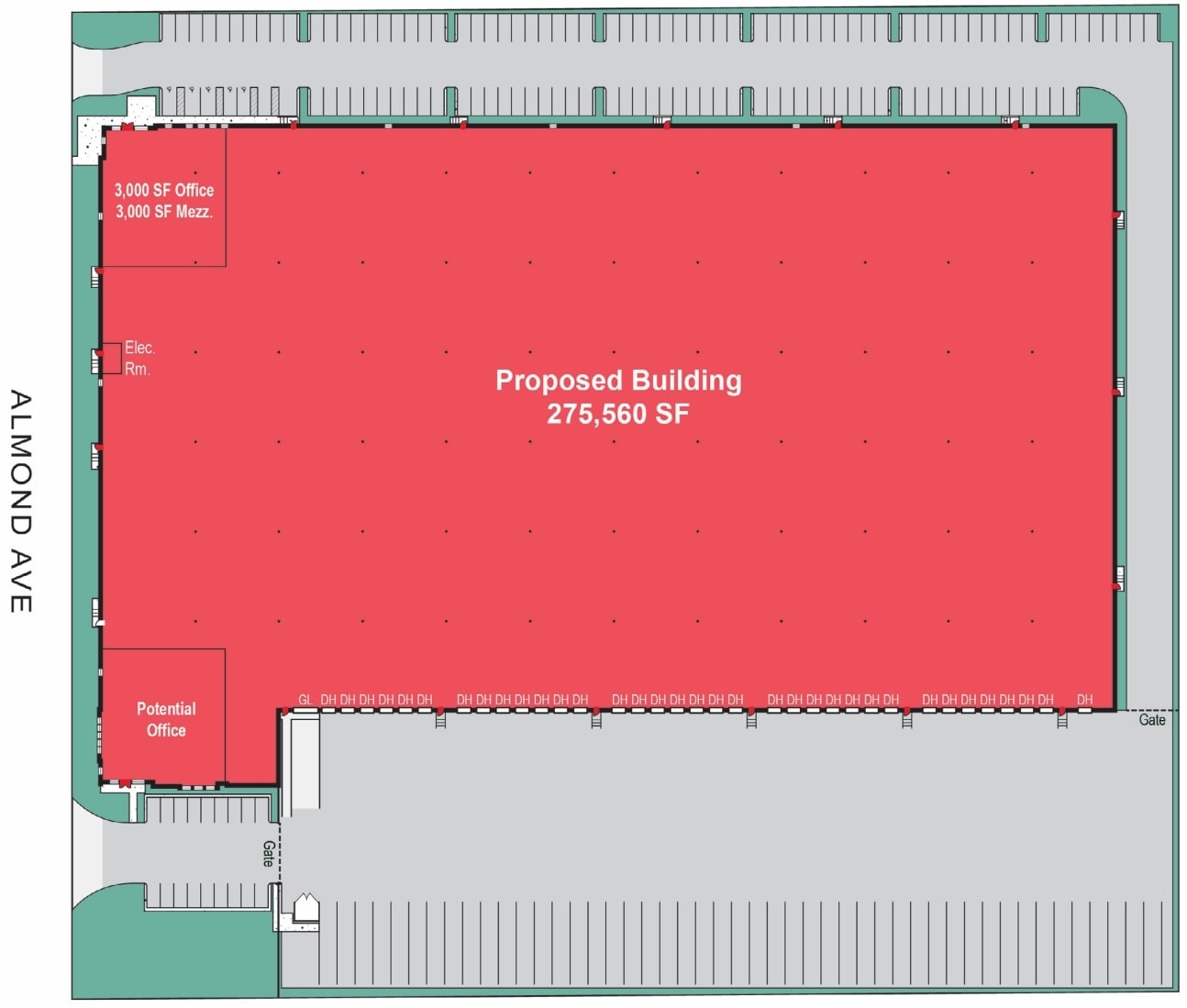 9845 Almond Ave, Fontana, CA à louer Plan de site– Image 1 sur 1