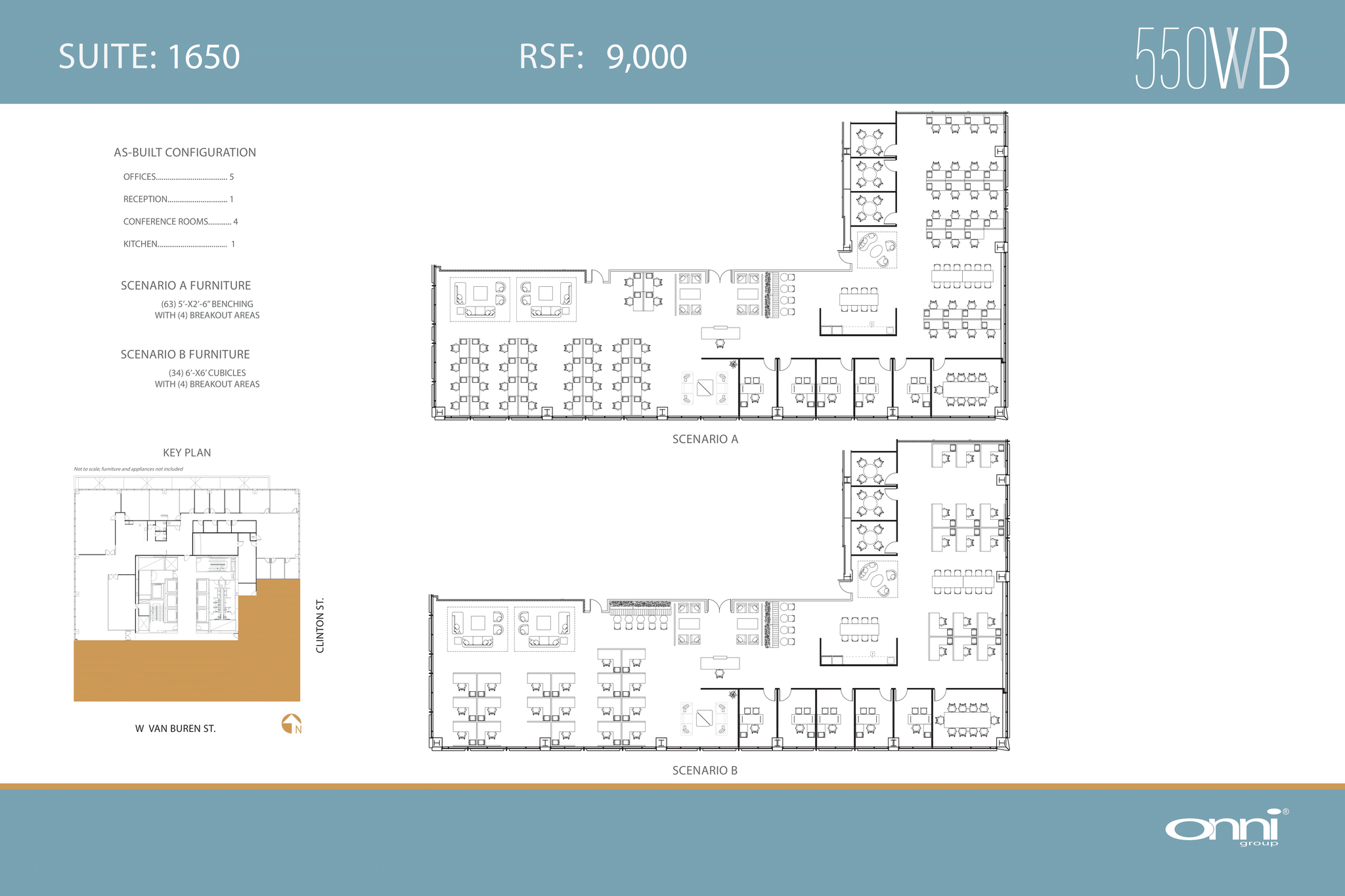 550 W Van Buren St, Chicago, IL à louer Plan d’étage– Image 1 sur 1