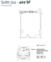 733 Bishop St, Honolulu, HI à louer Plan d’étage– Image 1 sur 1