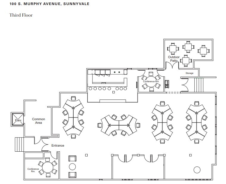 100 S Murphy Ave, Sunnyvale, CA à louer Plan d’étage– Image 1 sur 1