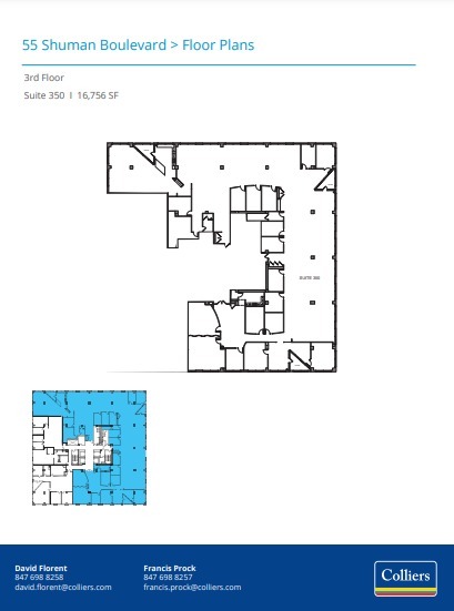 55 Shuman Blvd, Naperville, IL à louer Plan d’étage– Image 1 sur 2