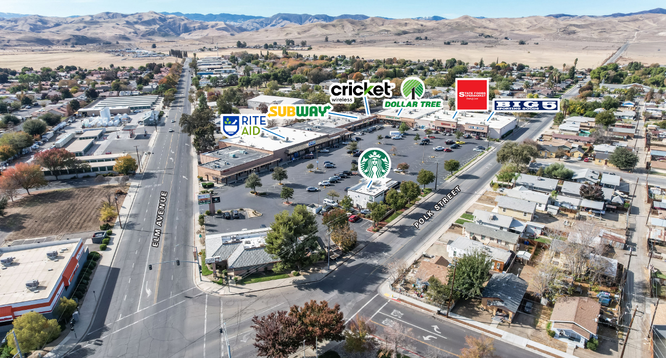 101-203 W Polk St, Coalinga, CA à louer Aérien– Image 1 sur 2
