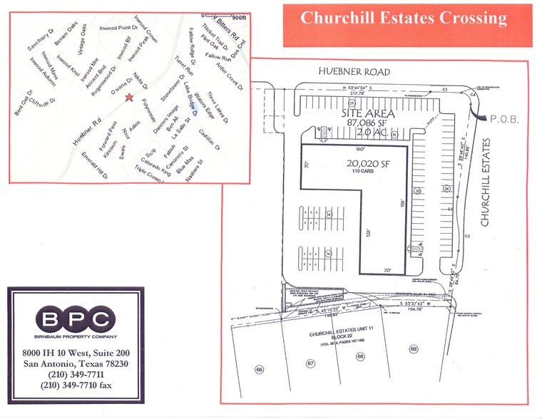 15502 Huebner Rd, San Antonio, TX à louer - Plan de site – Image 2 sur 7