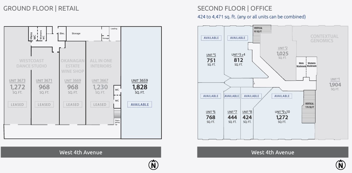 3661-3673 4th Av W, Vancouver, BC à louer Plan d’étage– Image 1 sur 1