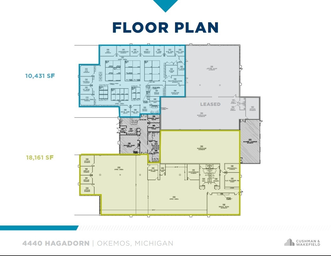 4440 Hagadorn Rd, Okemos, MI à louer Plan d’étage type– Image 1 sur 2