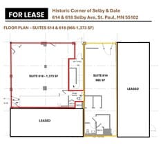 612 Selby Ave, Saint Paul, MN à louer Plan d’étage– Image 1 sur 1