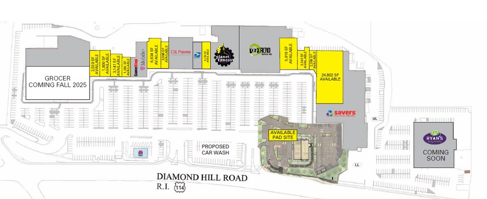1500-1666 Diamond Hill Rd, Woonsocket, RI à louer - Photo de l’immeuble – Image 2 sur 3