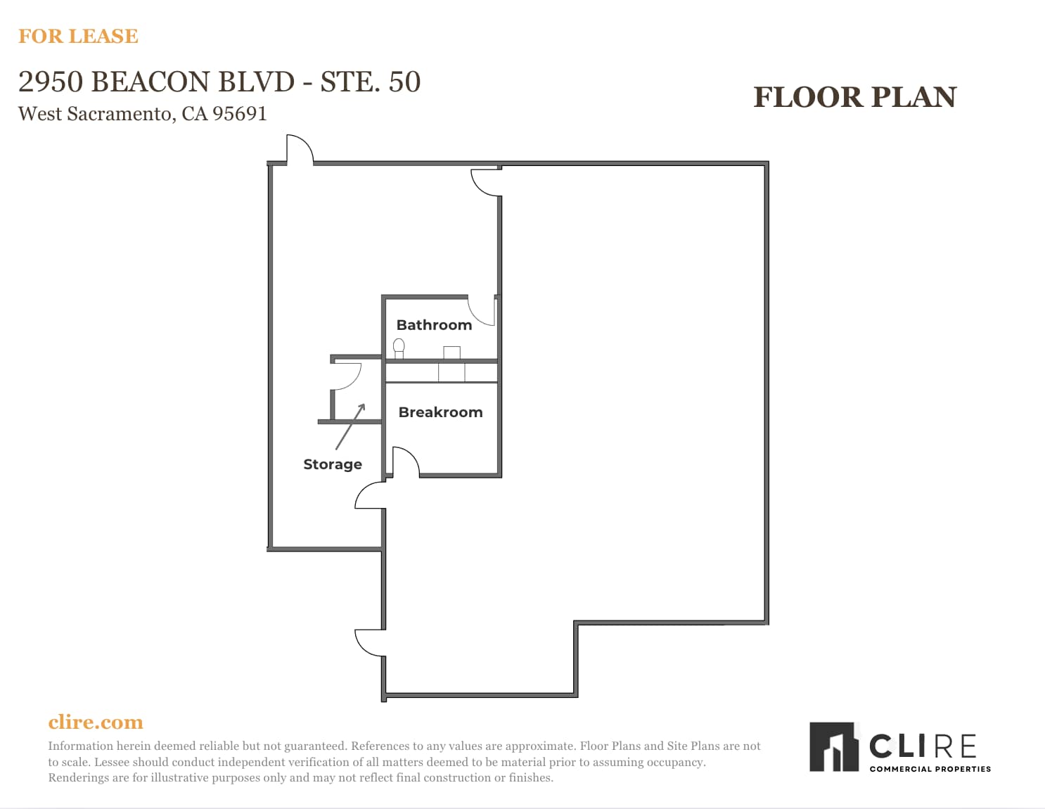 2950 Beacon Blvd, West Sacramento, CA à louer Plan d’étage– Image 1 sur 4