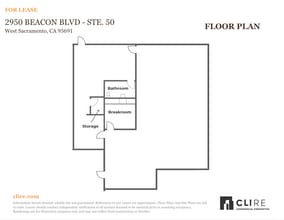 2950 Beacon Blvd, West Sacramento, CA à louer Plan d’étage– Image 1 sur 4