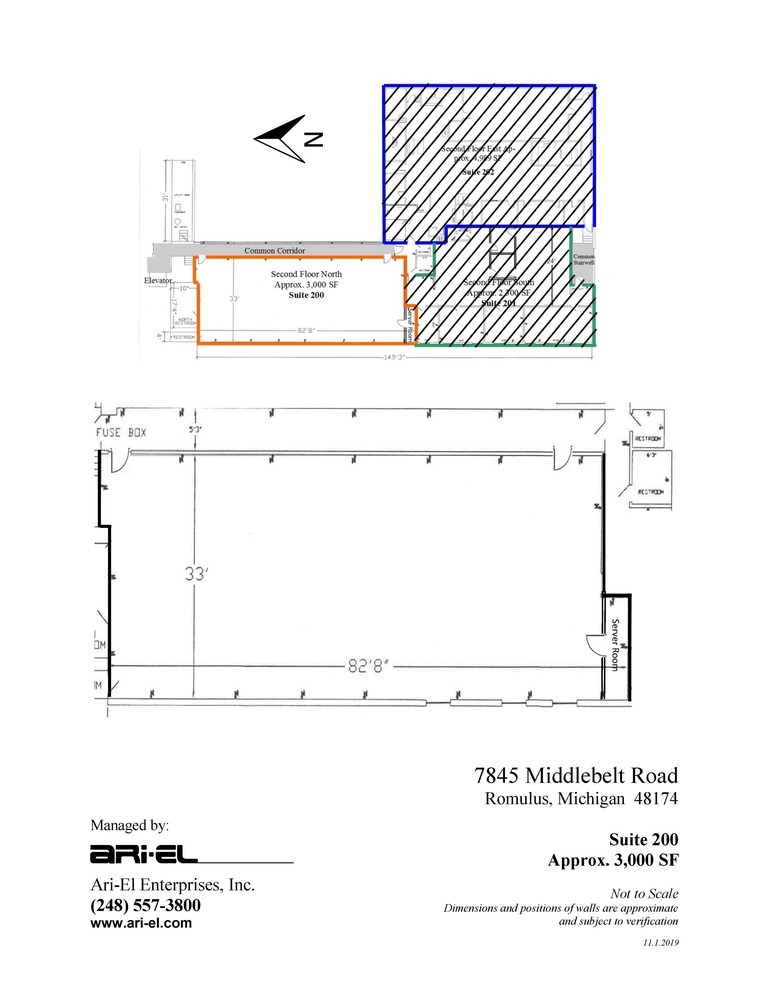 7845 Middlebelt Rd, Romulus, MI à louer Plan d’étage– Image 1 sur 1