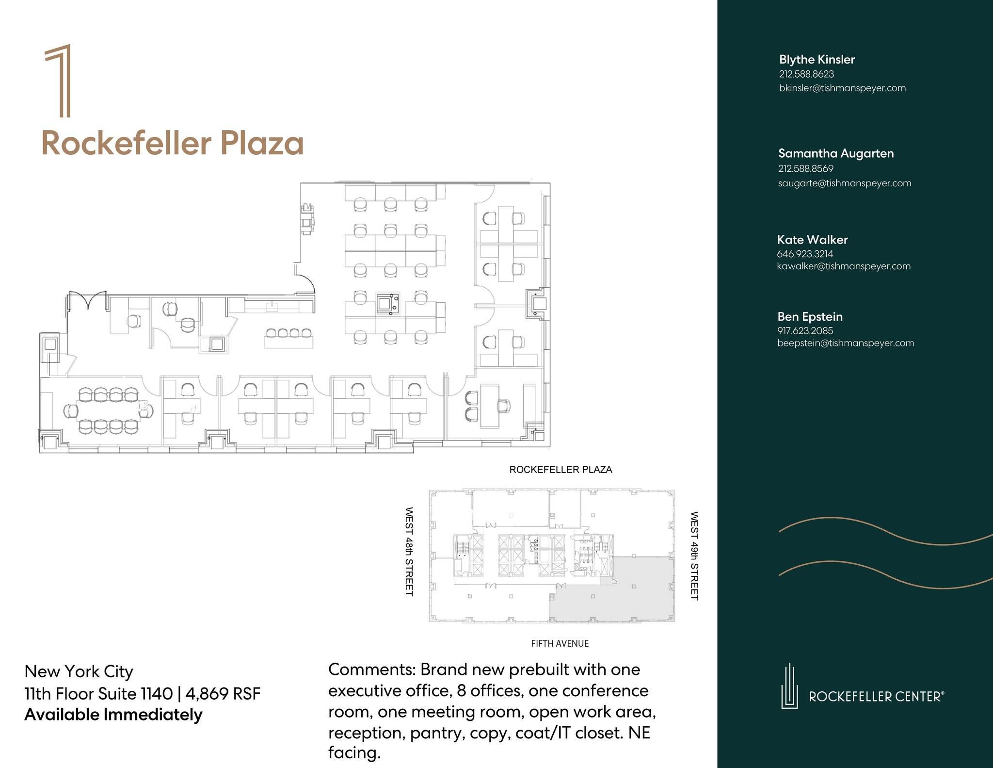 1 Rockefeller Plaza, New York, NY à louer Plan d’étage– Image 1 sur 12