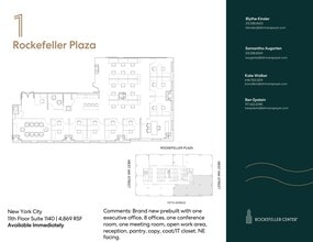 1 Rockefeller Plaza, New York, NY à louer Plan d’étage– Image 1 sur 12