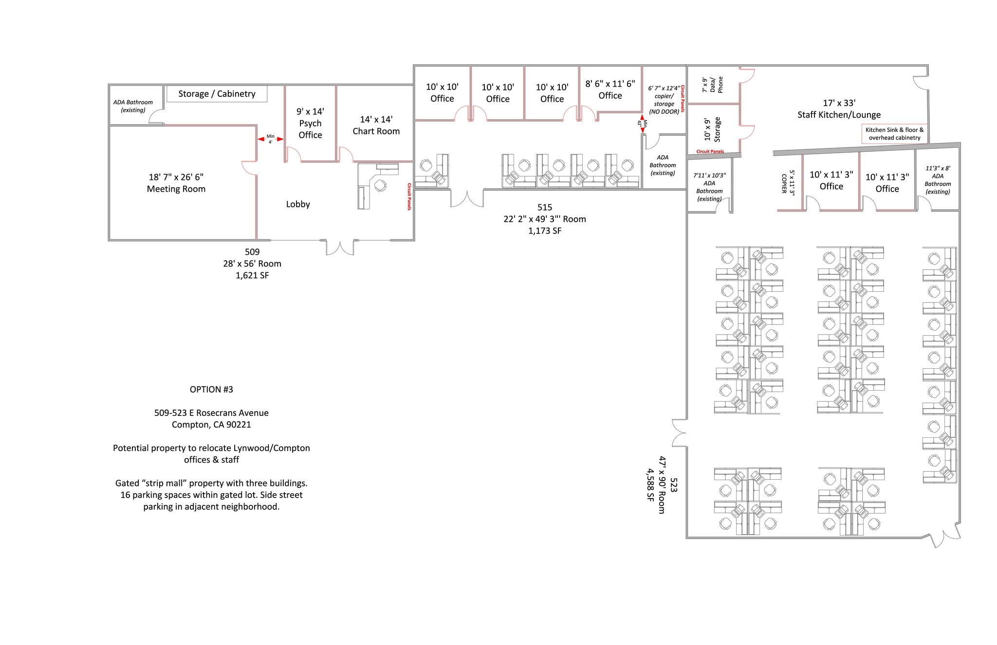 509-523 E Rosecrans Ave, Compton, CA à louer Plan de site– Image 1 sur 1