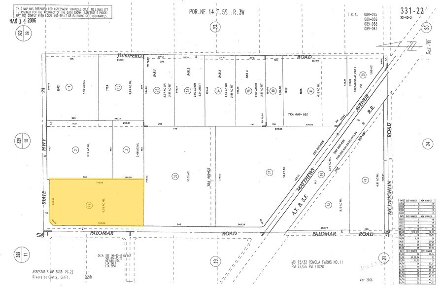 SEC Palomor Rd, Menifee, CA à vendre - Plan cadastral – Image 3 sur 15