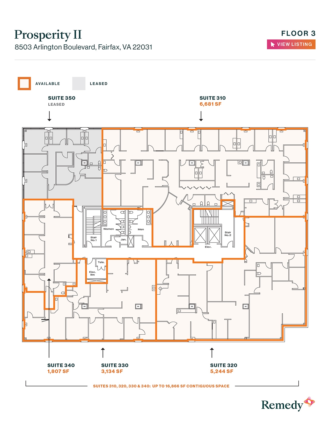 8501 Arlington Blvd, Merrifield, VA à louer Plan d’étage– Image 1 sur 1