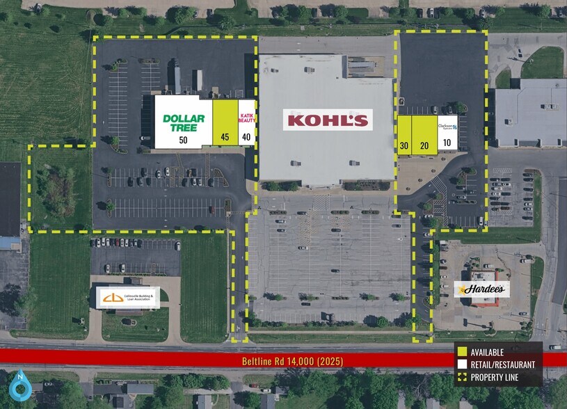 611-623 Belt Line Rd, Collinsville, IL à louer - Plan de site – Image 2 sur 7