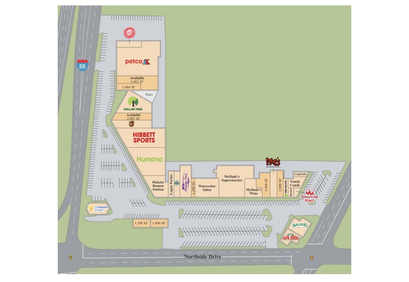 1220 Northside Dr, Jackson, MS à louer Plan de site– Image 1 sur 1