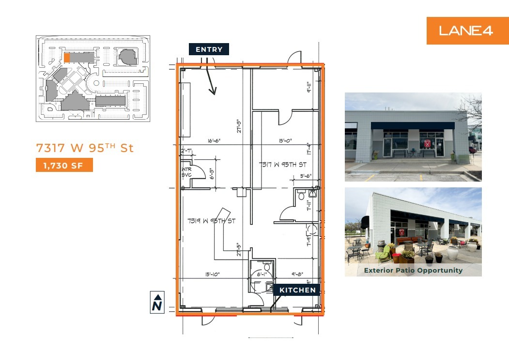7301-7319 W 95th St, Overland Park, KS à louer Plan d’étage– Image 1 sur 1