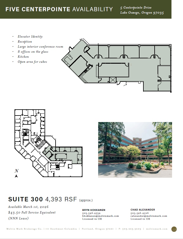 5 Centerpointe Dr, Lake Oswego, OR à louer Plan d’étage– Image 1 sur 1