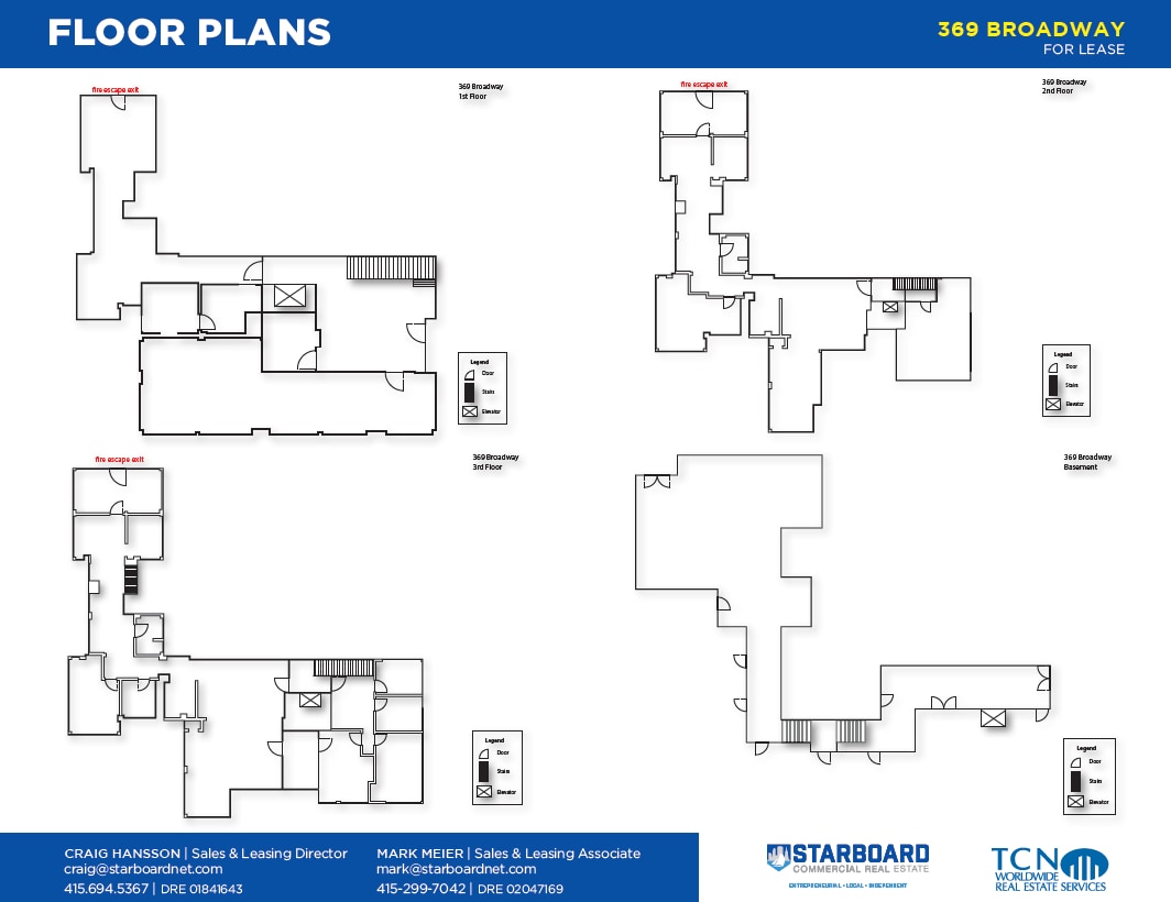 369 Broadway, San Francisco, CA à louer Plan d’étage– Image 1 sur 10