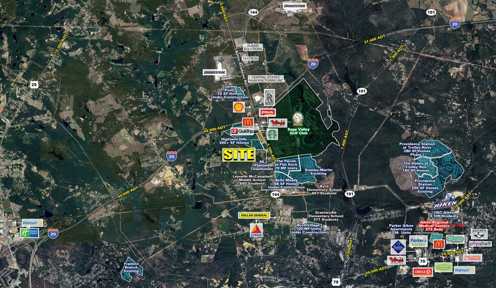 Bettis Academy Rd & Carmine ave, Graniteville, SC à louer - Aérien – Image 2 sur 4