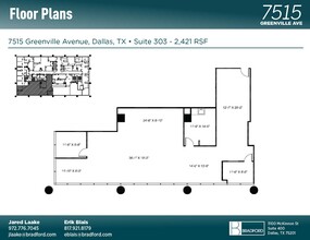 7515 Greenville Ave, Dallas, TX à louer Plan d’étage– Image 2 sur 2