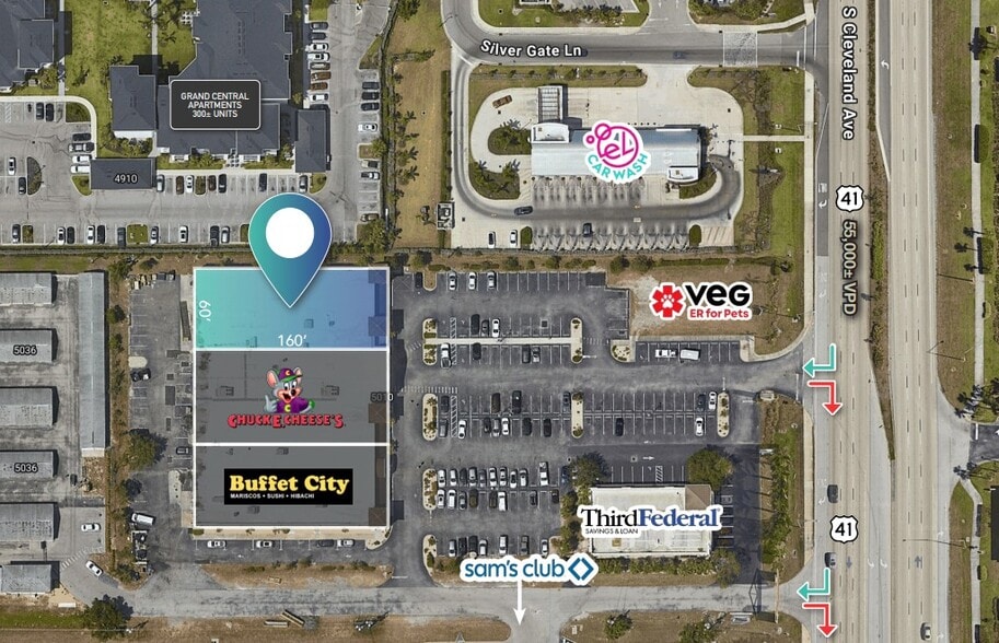5010-5020 S Cleveland Ave, Fort Myers, FL à louer - Aérien – Image 2 sur 3