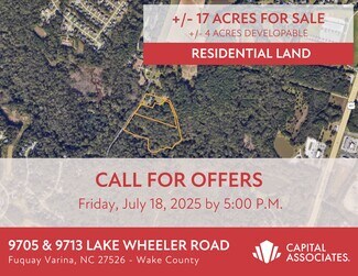 Plus de détails pour 9705 & 9713 Lake Wheeler Road, Fuquay Varina, NC - Terrain à vendre