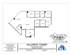 12720 Hillcrest Rd, Dallas, TX à louer Plan d’étage– Image 1 sur 1