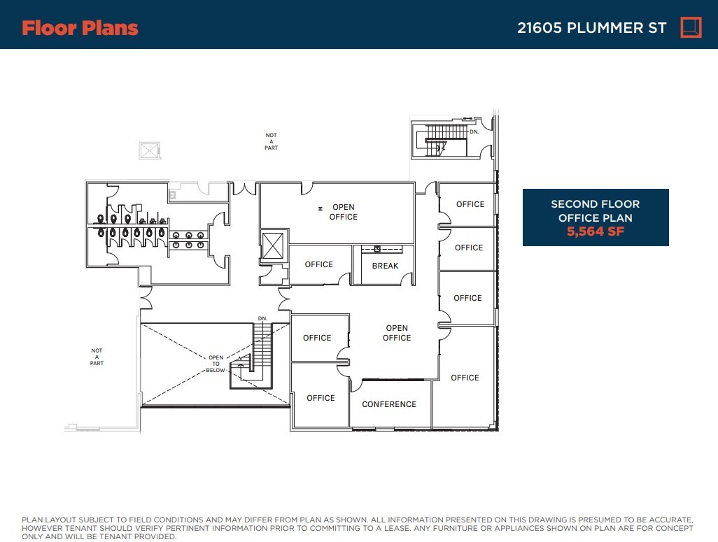 21605-21615 Plummer St, Chatsworth, CA à louer Plan d’étage– Image 1 sur 1