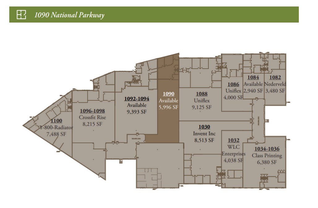 1026-1100 National Pky, Schaumburg, IL à louer Plan d’étage– Image 1 sur 1