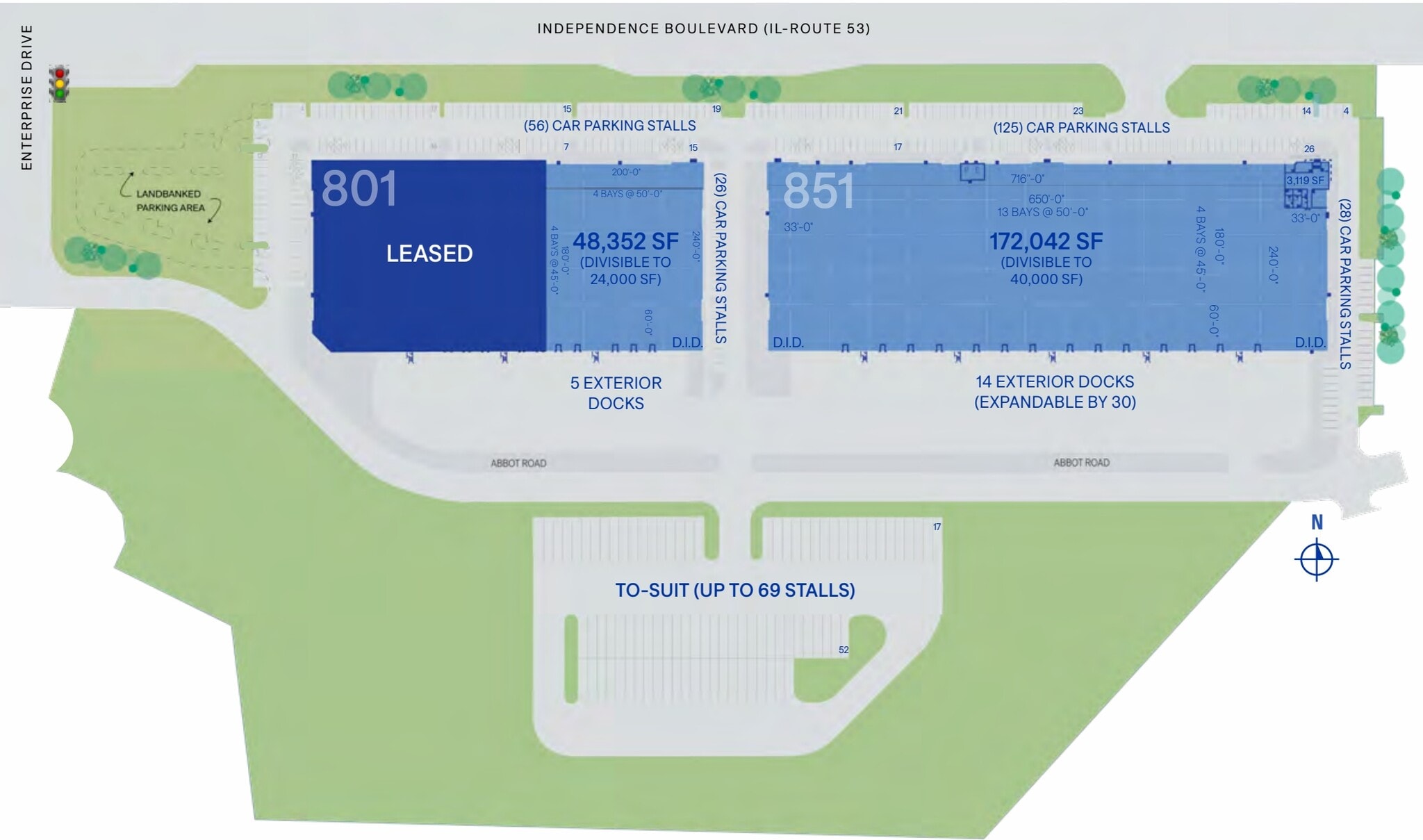 801 Independence Blvd, Romeoville, IL à louer Plan de site– Image 1 sur 1