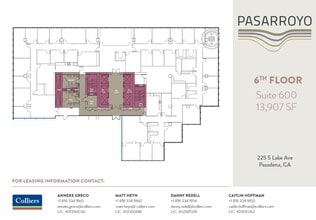 225 S Lake Ave, Pasadena, CA à louer Plan d’étage– Image 1 sur 1