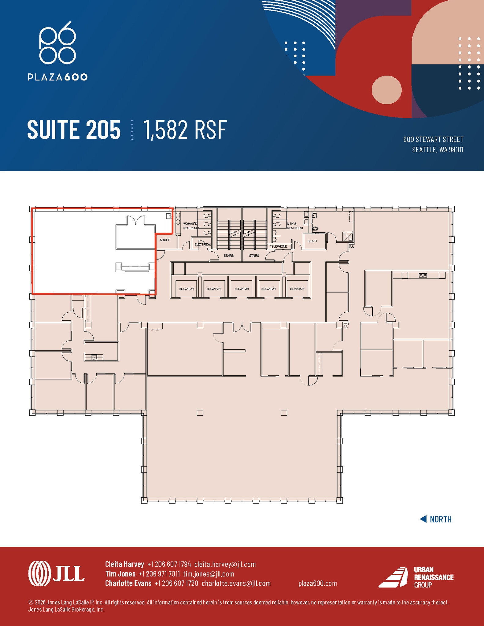 600 Stewart St, Seattle, WA à louer Plan d’étage– Image 1 sur 1