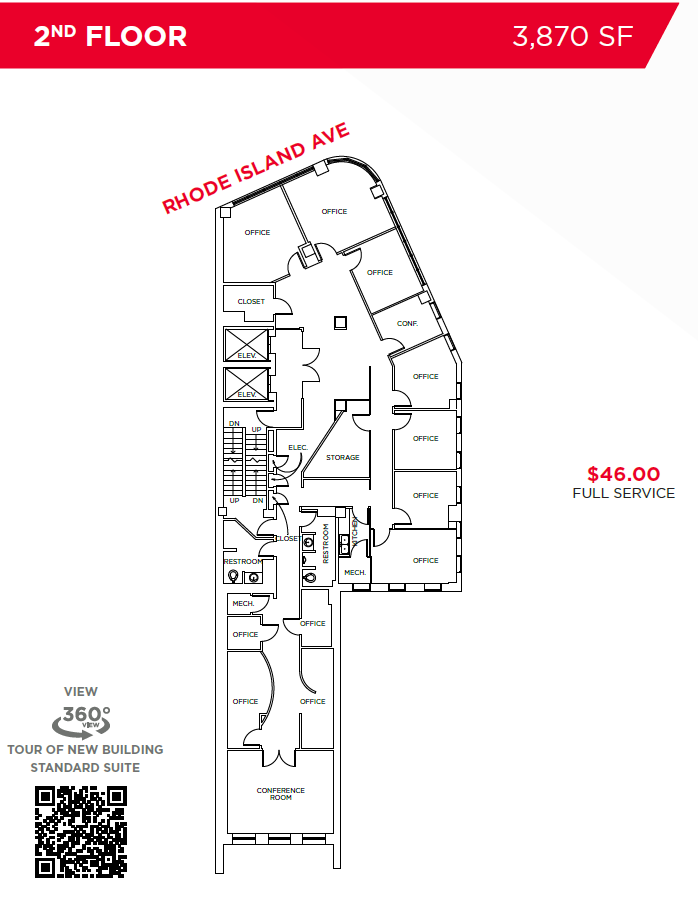 1710 Rhode Island Ave NW, Washington, DC à louer Plan d’étage– Image 1 sur 1