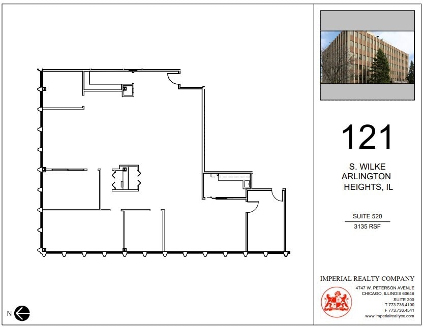 121 S Wilke Rd, Arlington Heights, IL à louer Plan d’étage– Image 1 sur 1