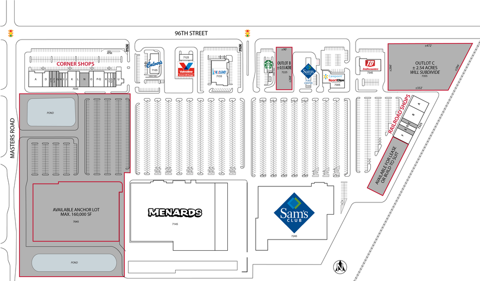 7327 E 96th St, Indianapolis, IN à louer - Plan de site – Image 2 sur 5