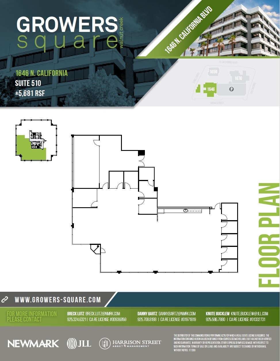 1676 N California Blvd, Walnut Creek, CA à louer Plan d’étage– Image 1 sur 1