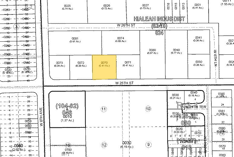 745 W 25th St, Hialeah, FL à louer - Plan cadastral – Image 2 sur 2