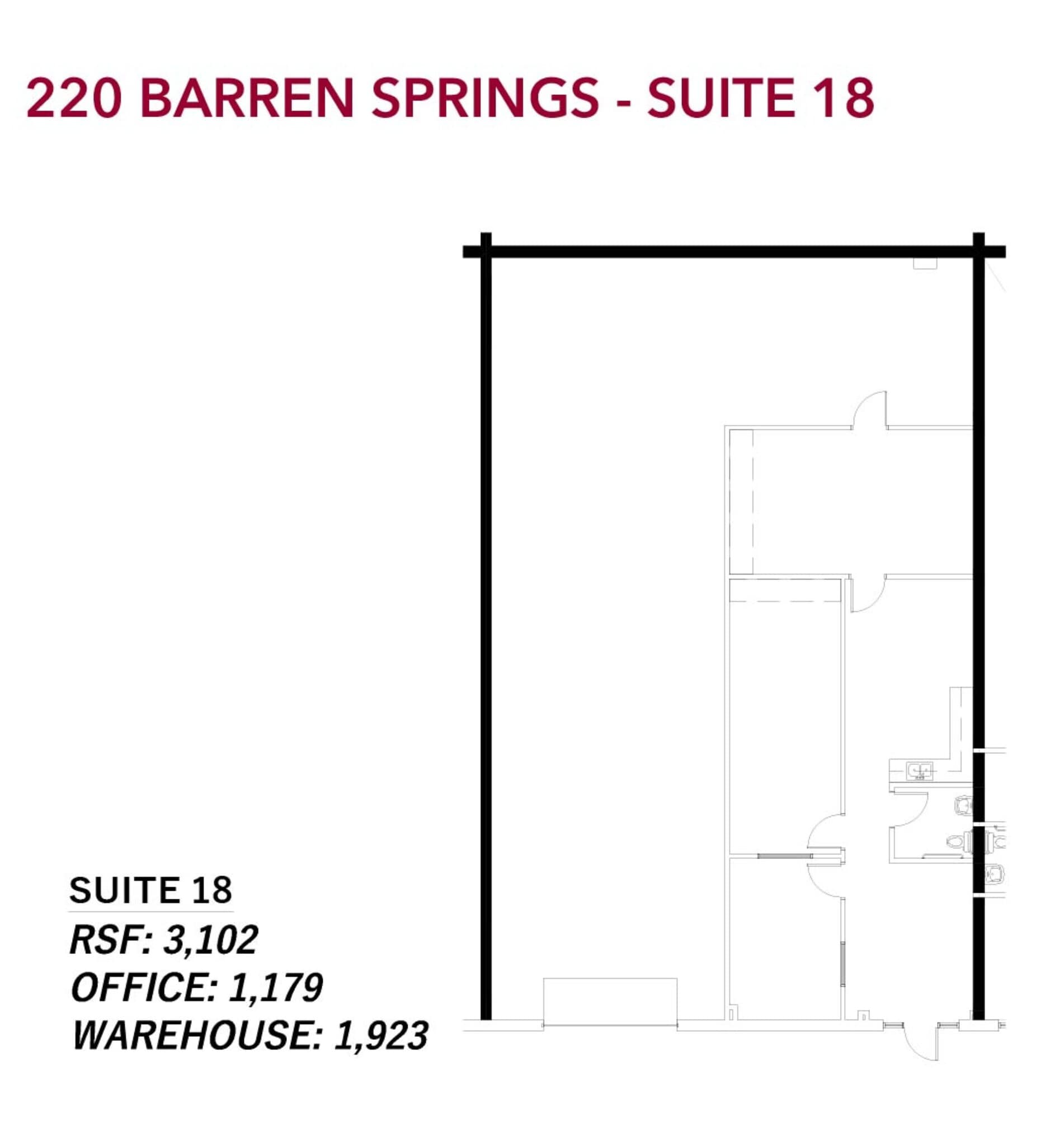 220 Barren Springs Dr, Houston, TX à louer Plan d’étage– Image 1 sur 1