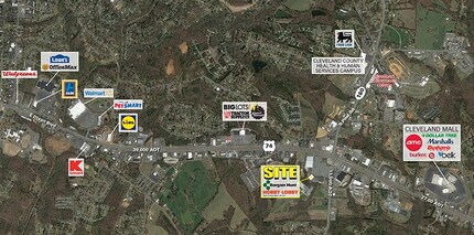 1730 E Dixon Blvd, Shelby, NC - Vue aérienne vue de carte - Image1