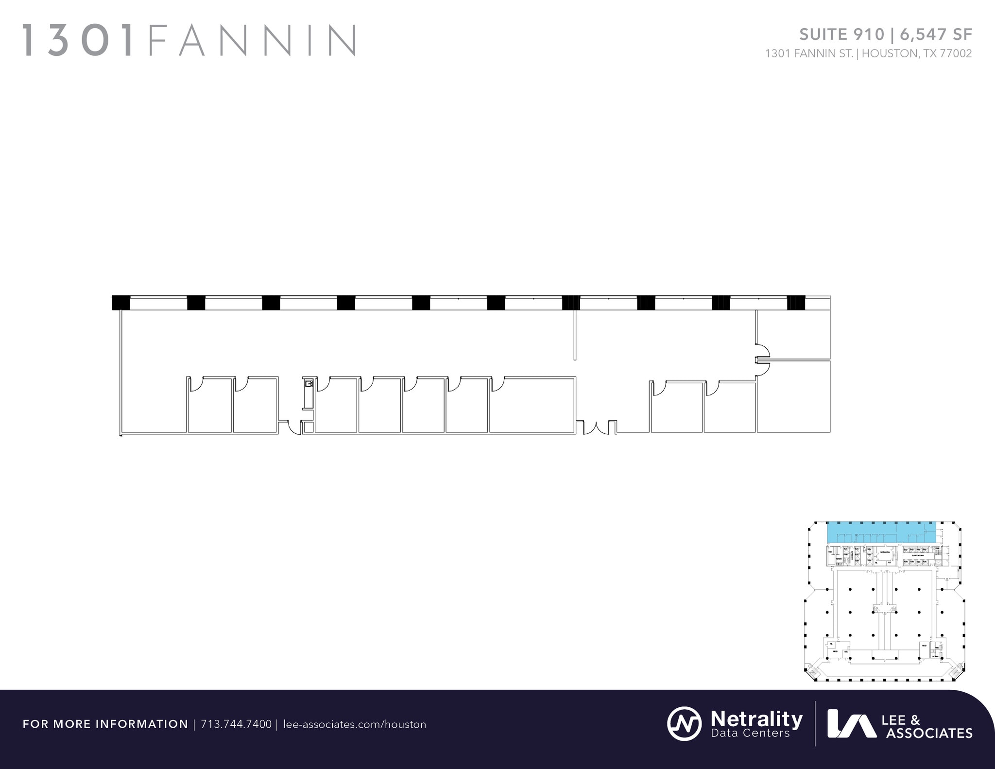 1301 Fannin St, Houston, TX à louer Plan d’étage– Image 1 sur 2
