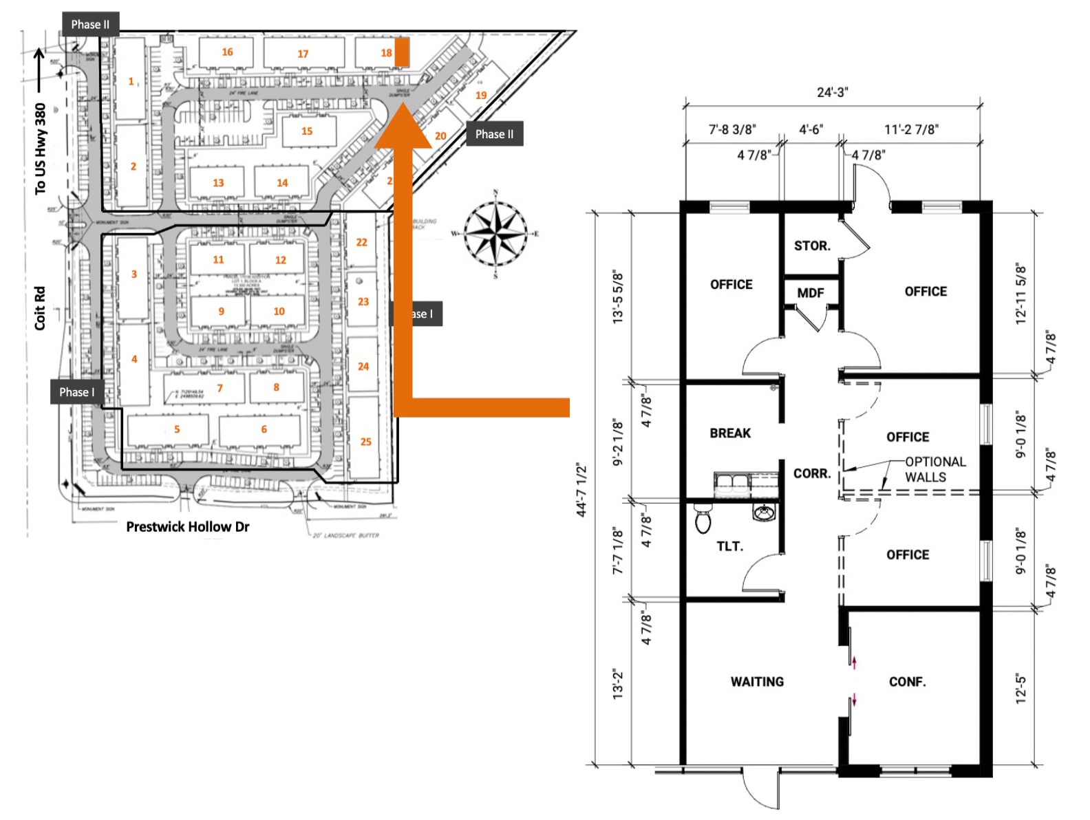 1400 N Coit Rd, McKinney, TX à louer Plan d’étage– Image 1 sur 8