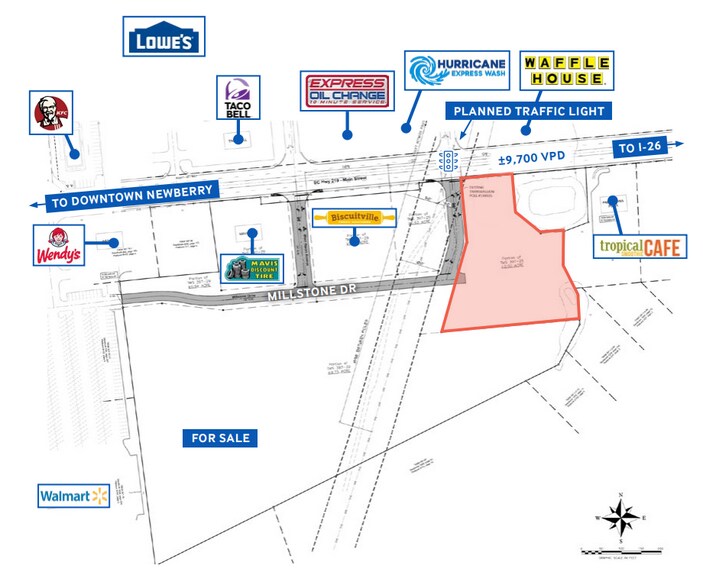 3100 Main st, Newberry, SC à vendre - Plan de site – Image 2 sur 3