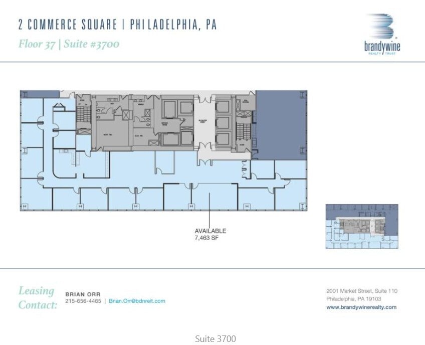 2001 Market St, Philadelphia, PA à louer Plan d’étage– Image 1 sur 1
