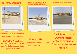 Plus de détails pour 2828 Sherwood Way, San Angelo, TX - Local commercial à vendre