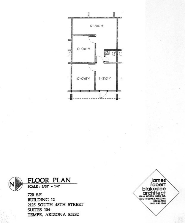 2105 S 48th St, Tempe, AZ à louer Plan d’étage– Image 1 sur 1