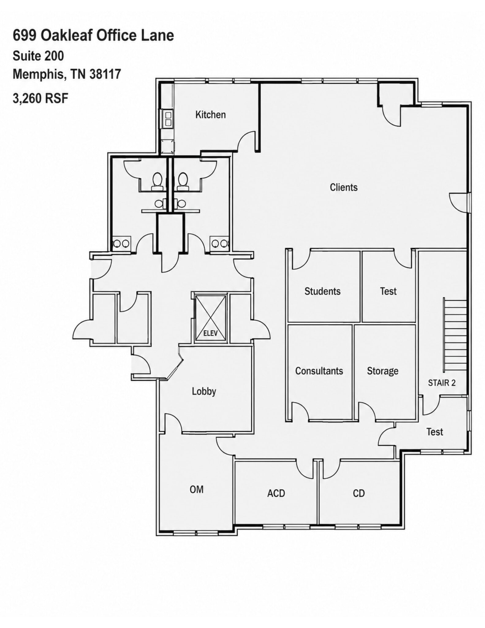 699 Oakleaf Office Ln, Memphis, TN à louer Plan de site– Image 1 sur 1