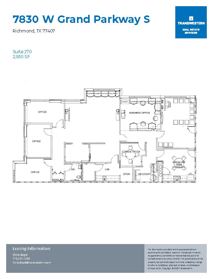 7830 W Grand Pky S, Richmond, TX à louer Plan d’étage– Image 1 sur 1