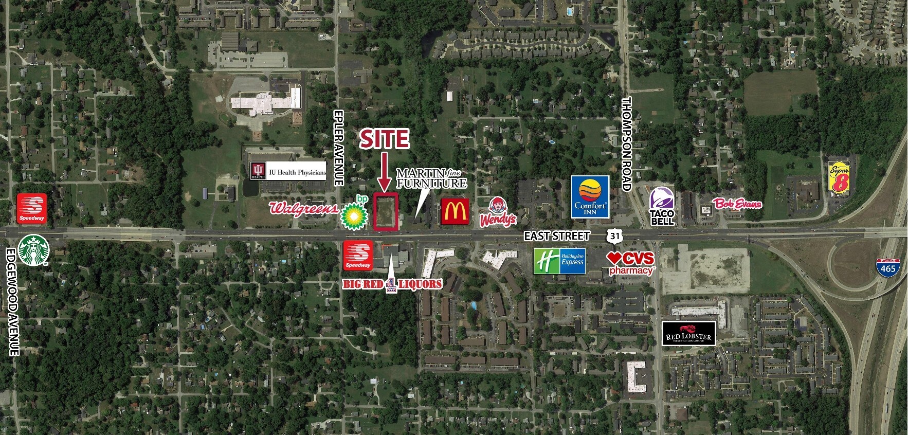 5454 S East St, Indianapolis, IN à vendre Aérien– Image 1 sur 2